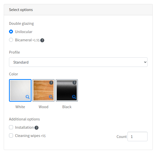 Options example