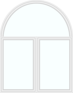Double window with top arc