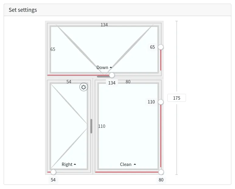 Combination of three windows example