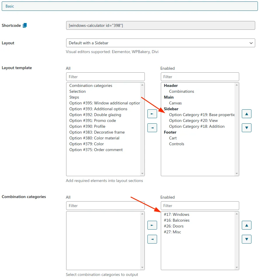 Customizing windows calculator layout in the admin part