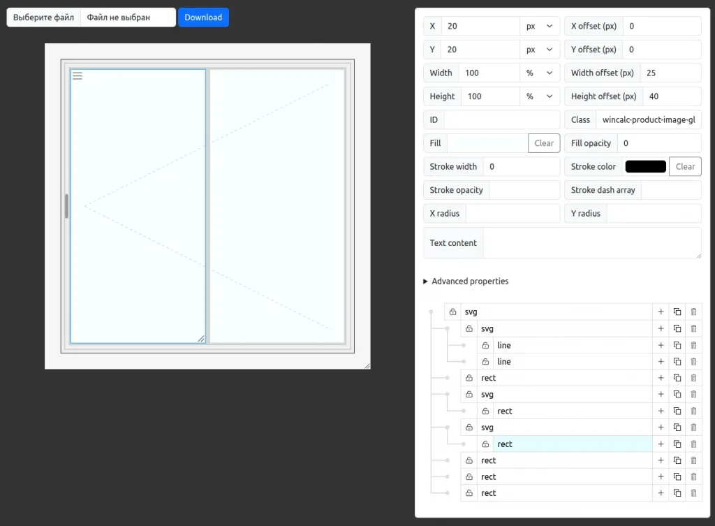 Flexible SVG editor tool