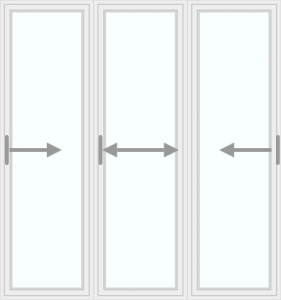 Triple sliding doors