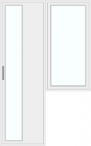 Door with right window