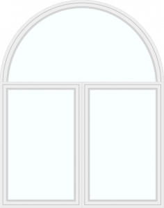 Double window with top arc