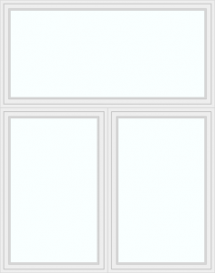 Double window with top leaf