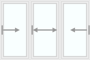 Triple sliding window